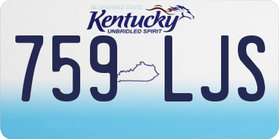 KY license plate 759LJS