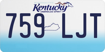 KY license plate 759LJT