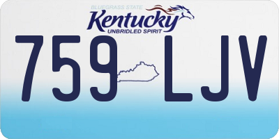 KY license plate 759LJV