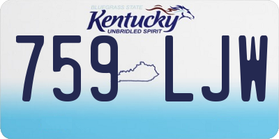 KY license plate 759LJW