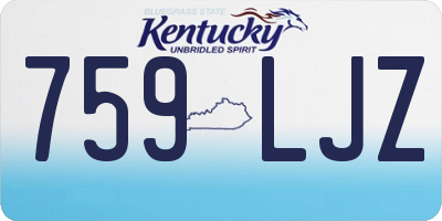 KY license plate 759LJZ