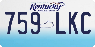 KY license plate 759LKC