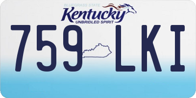 KY license plate 759LKI