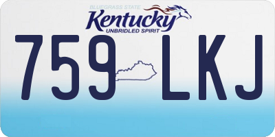 KY license plate 759LKJ
