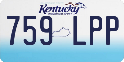 KY license plate 759LPP