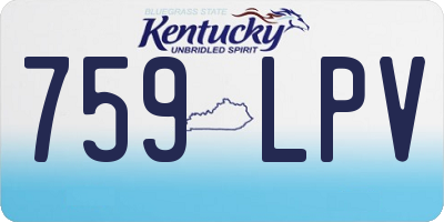 KY license plate 759LPV