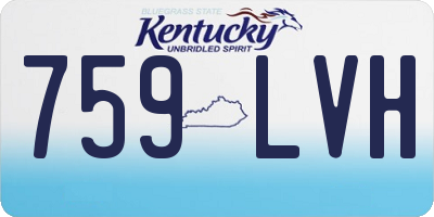 KY license plate 759LVH