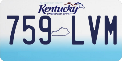 KY license plate 759LVM