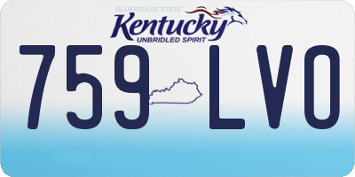 KY license plate 759LVO