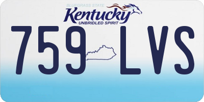 KY license plate 759LVS