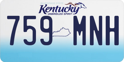 KY license plate 759MNH