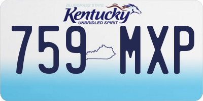 KY license plate 759MXP