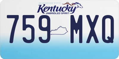 KY license plate 759MXQ