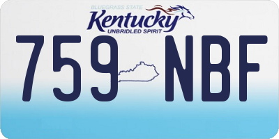 KY license plate 759NBF