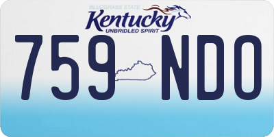 KY license plate 759NDO