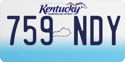KY license plate 759NDY