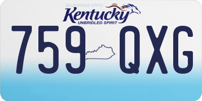 KY license plate 759QXG