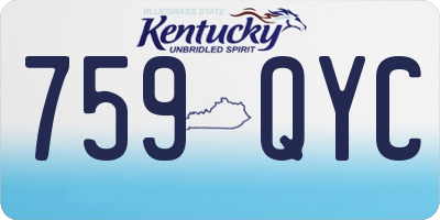 KY license plate 759QYC