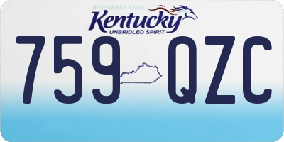 KY license plate 759QZC
