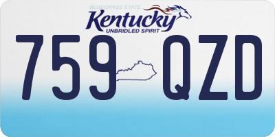 KY license plate 759QZD