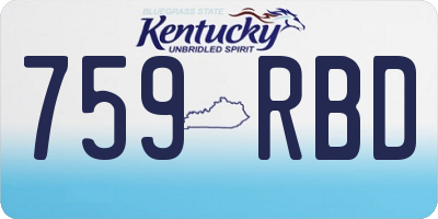 KY license plate 759RBD