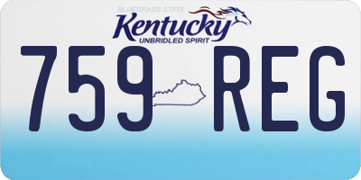 KY license plate 759REG