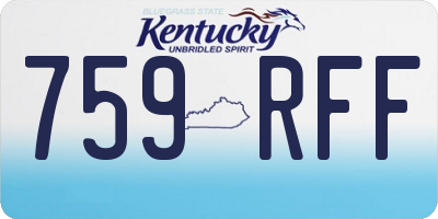 KY license plate 759RFF