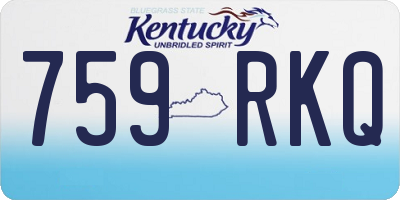 KY license plate 759RKQ