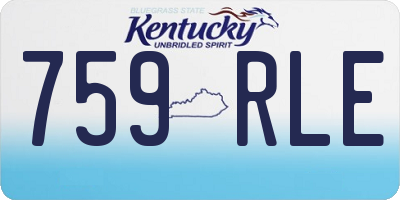 KY license plate 759RLE