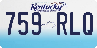 KY license plate 759RLQ