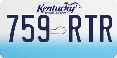 KY license plate 759RTR