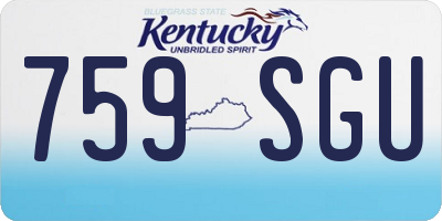 KY license plate 759SGU