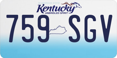 KY license plate 759SGV