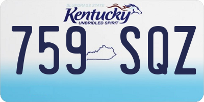 KY license plate 759SQZ