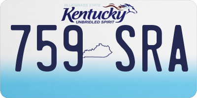 KY license plate 759SRA