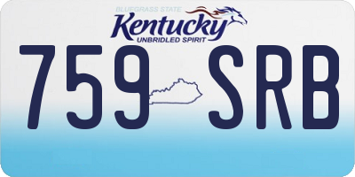 KY license plate 759SRB