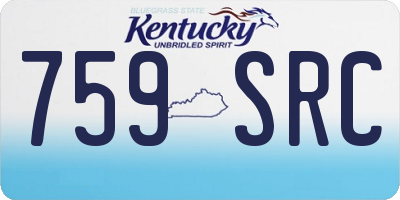 KY license plate 759SRC