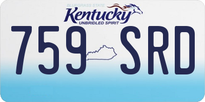 KY license plate 759SRD