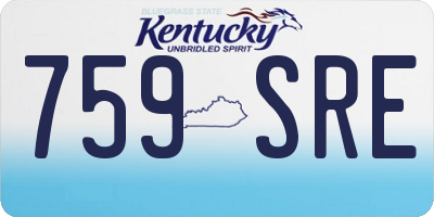KY license plate 759SRE
