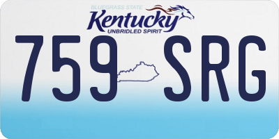 KY license plate 759SRG