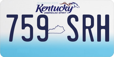 KY license plate 759SRH