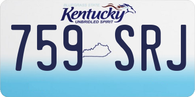 KY license plate 759SRJ