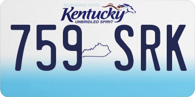 KY license plate 759SRK