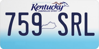 KY license plate 759SRL