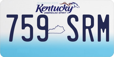 KY license plate 759SRM