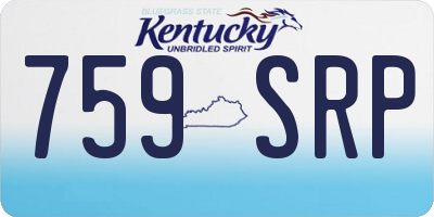 KY license plate 759SRP