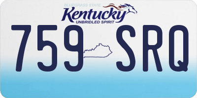 KY license plate 759SRQ