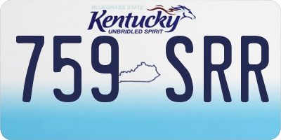 KY license plate 759SRR