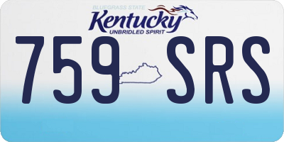 KY license plate 759SRS