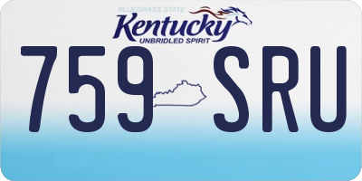 KY license plate 759SRU